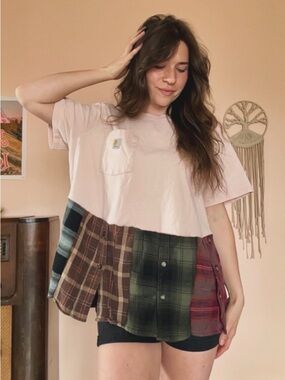 Upcycled Carhartt Babydoll Top